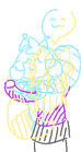 Art of Rynkun hugging Oofio :3