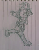 Sketch of my friend Estherna's oc^^
